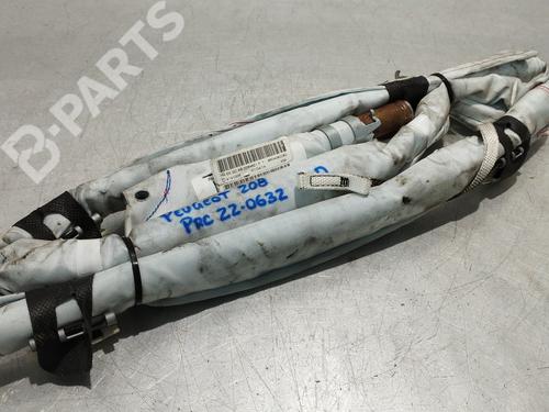 Used Right curtain airbag PEUGEOT 208 I (CA_, CC_) 1.6 HDi (92 hp) 11371154