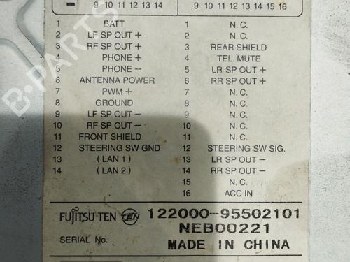 Sistema audio CHEVROLET CAPTIVA (C100, C140) 2.0 D 4WD | BP19266138E6 