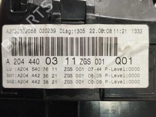 Kombinert Instrument MERCEDES-BENZ C-CLASS (W204) C 200 CDI (204.007, 204.006) | BP20123518C47