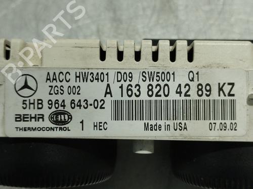 Climate control MERCEDES-BENZ M-CLASS (W163) ML 270 CDI (163.113) | BP23094982I5