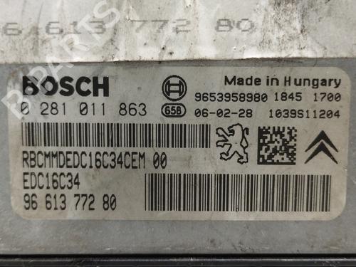 Engine control unit (ECU) CITROËN C4 I (LC_) 1.6 HDi | BP24037121M57