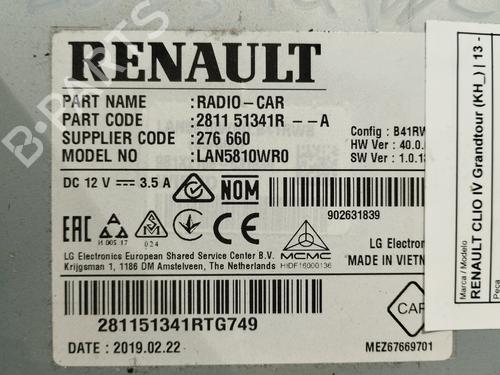 Radio RENAULT CLIO IV Grandtour (KH_) 0.9 TCe 75 (KHNP) | BP28291738E6 