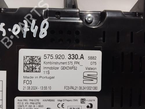 Instrument cluster SEAT ATECA (KH7, KHP) 1.0 TSI | BP29119610C47