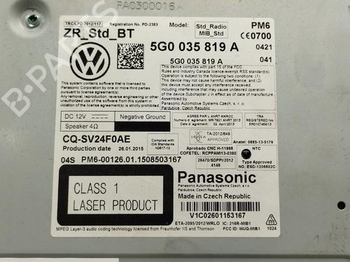 Radio VW GOLF VII Variant (BA5, BV5) 1.6 TDI | BP30326320E6