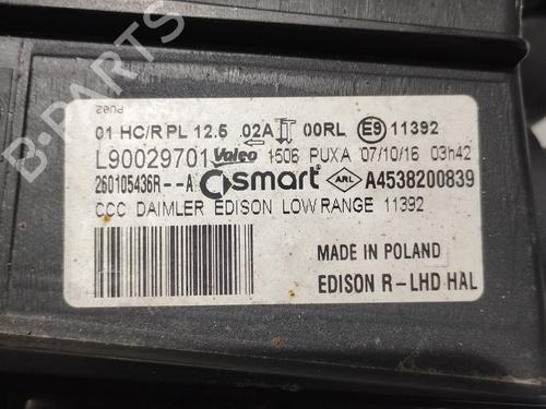 Højre forlygte SMART FORTWO Coupe (453) 1.0 (453.342, 453.343) | BP29973625C29