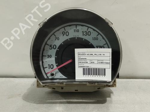 Used Instrument cluster PEUGEOT 107 (PM_, PN_) 1.0 (68 hp) 30907234
