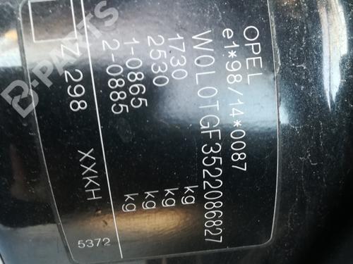 Left front driveshaft OPEL ASTRA G Estate (T98)  | BP9778688M38 