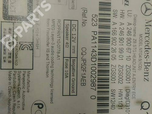 Bilradio MERCEDES-BENZ A-CLASS (W176)  | BP9776555E6