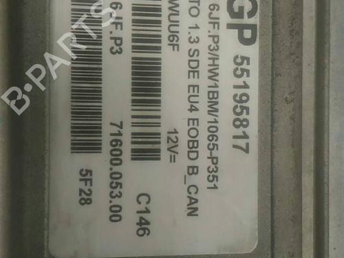 Engine control unit (ECU) FIAT PUNTO (188_)  | BP13814498M57 