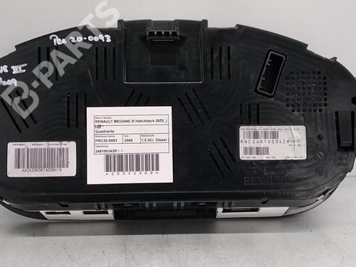 Instrument cluster RENAULT MEGANE III Hatchback (BZ0/1_, B3_) 1.5 dCi | BP9787270C47 