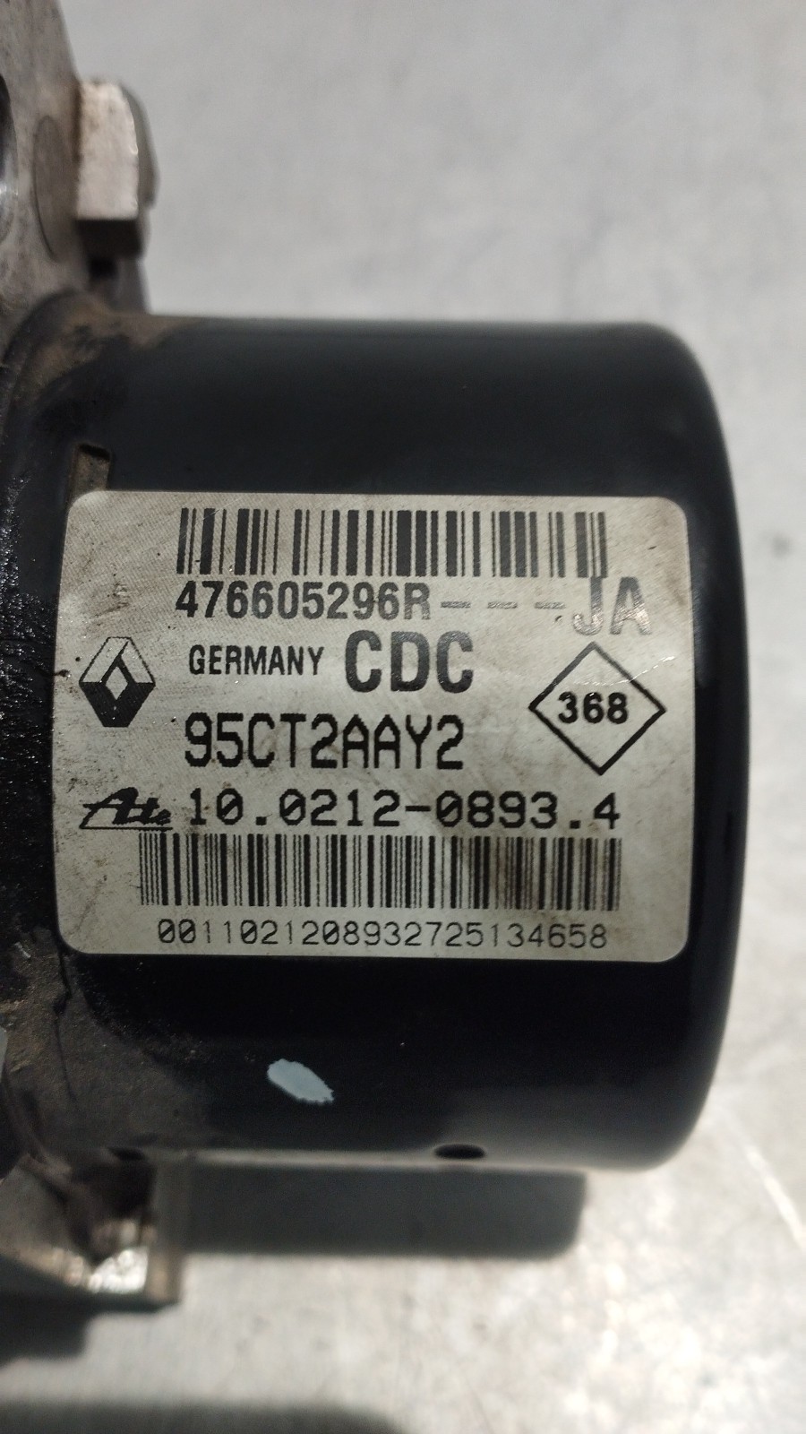 ABS pump RENAULT SCÉNIC III (JZ0/1_) 1.6 dCi (JZ00, JZ12) 11126766 