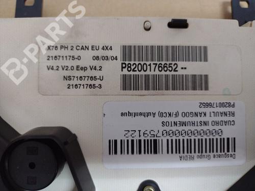 Used Instrument cluster Instrument cluster RENAULT KANGOO (KC0/1_) 1.2 16V (KC05, KC06, KC03, KC0T, KC0W, KC1D) (75 hp) 10131885 10131885