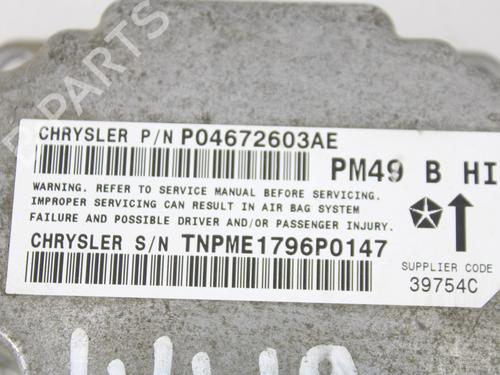 Used ECU airbags DODGE CALIBER 1.8 (150 hp) 15763890