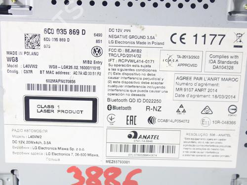 Radio VW POLO V (6R1, 6C1) 1.2 TSI 16V | BP16875130E6 