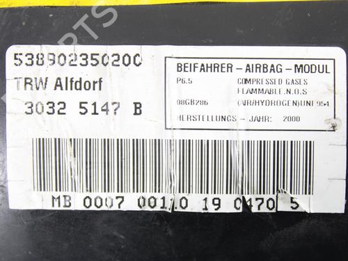Passasjer kollisjonspute MERCEDES-BENZ E-CLASS (W210)  | BP10123118C10 