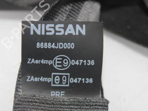 Used Front right seatbelt NISSAN QASHQAI / QASHQAI +2 I (J10, NJ10, JJ10E) 1.5 dCi (110 hp) 13029033