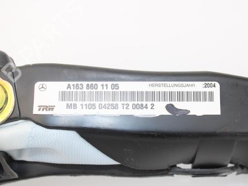 Left curtain airbag MERCEDES-BENZ M-CLASS (W163) ML 270 CDI (163.113) | BP11810582C11 