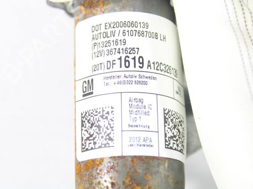 Left seat airbag OPEL ASTRA J (P10) 1.6 SIDI (68) | BP17078076C13 