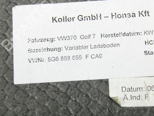 Luggage compartment floor VW GOLF VII (5G1, BQ1, BE1, BE2) 1.6 TDI | BP27590079I33 
