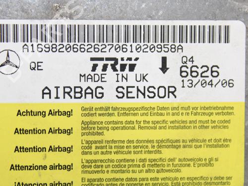 ECU airbags MERCEDES-BENZ A-CLASS (W169) A 180 CDI (169.007, 169.307) | BP14833351M53 