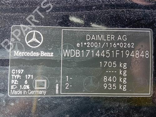 Right front door MERCEDES-BENZ SLK (R171) 200 Kompressor (171.445) | BP30907987C3
