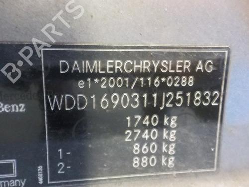 Left front fenders MERCEDES-BENZ A-CLASS (W169) A 150 (169.031, 169.331) | BP11531577C41 