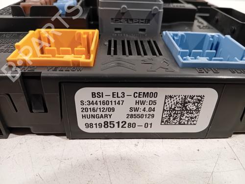 Fuse box CITROËN C3 / C3 ORIGIN III (SX) 1.2 VTi 82 | BP27986576E1 