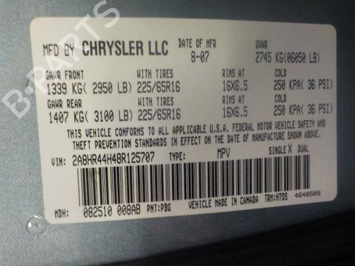 Left front brake caliper CHRYSLER GRAND VOYAGER V (RT) 3.3 | BP11785416M105  - Image 8