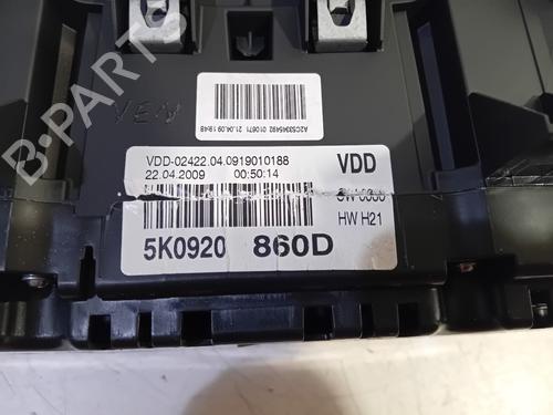 Kombiinstrument VW GOLF VI (5K1) 1.4 TSI | BP18145358C47 