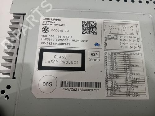 Radio VW UP! (121, 122, BL1, BL2, BL3, 123) 1.0 | BP30205182E6