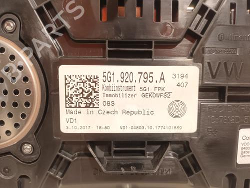 Instrument cluster VW GOLF VII (5G1, BQ1, BE1, BE2) e-Golf | BP16093908C47 