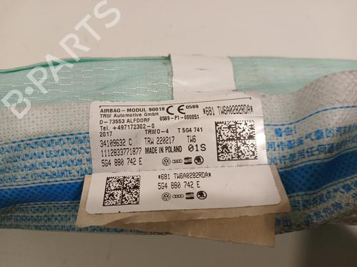 Høyre gardin kollisjonspute VW GOLF VII (5G1, BQ1, BE1, BE2) 2.0 R 4motion | BP29864390C12 