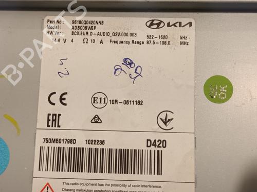 Radio HYUNDAI i20 III (BC3, BI3) 1.0 T-GDI hybrid 48V | BP20158800E6 