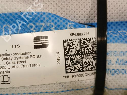Right curtain airbag SEAT LEON (5F1) 1.5 TSI | BP30812767C12 