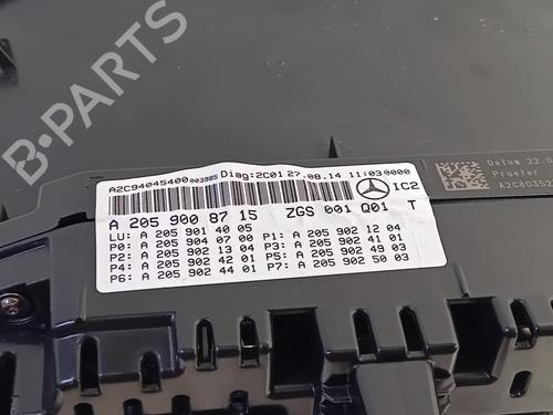 Instrument cluster MERCEDES-BENZ C-CLASS (W205) C 180 (205.040, 205.140) | BP19030331C47 