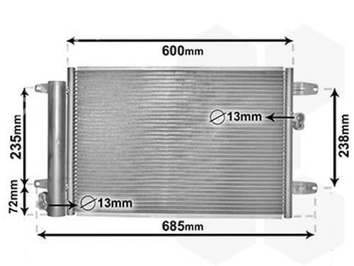 Used AC radiator VW SHARAN (7M8, 7M9, 7M6) 1.9 TDI (115 hp) 12206126
