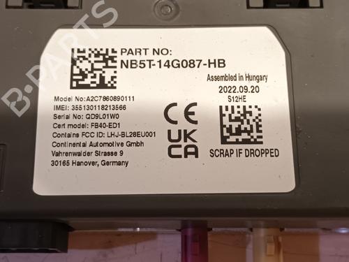 Electronic module FORD TRANSIT CUSTOM V362 Van (FY, FZ) 2.0 EcoBlue | BP17376528M83 