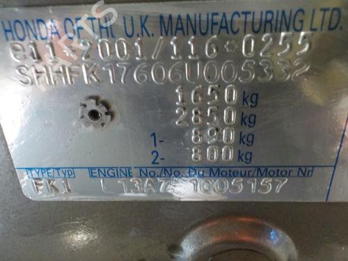 Front left window mechanism HONDA CIVIC VIII Hatchback (FN, FK) 1.4 (FK1) | BP8510630C22 