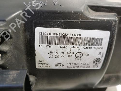 Right headlight VW UP! (121, 122, BL1, BL2, BL3, 123) 1.0 | BP32416399C29