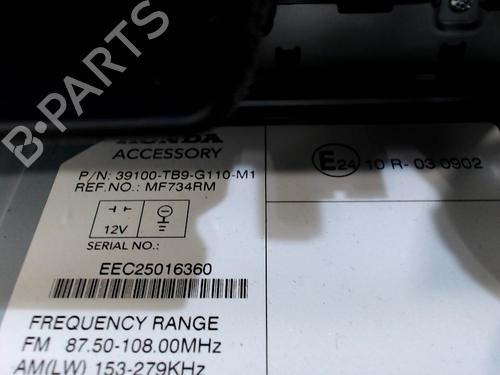 Radio HONDA CIVIC IX Tourer (FK) 1.6 i-DTEC (FK3) | BP6958319E6 