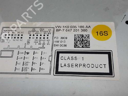 Radio VW GOLF VI (5K1) 1.6 TDI | BP4441161E6 