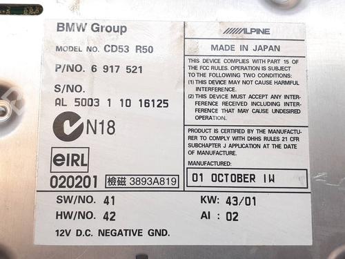 Radio MINI MINI (R50, R53) Cooper | BP33695224E6 - Image 2