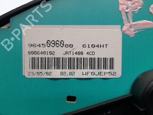 Instrument cluster PEUGEOT 206 Hatchback (2A/C) 1.4 HDi eco 70 | BP16445983C47 