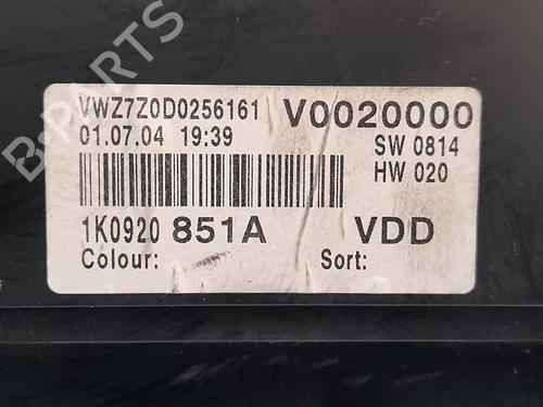 Instrument cluster VW GOLF V (1K1) | BP13383290C47