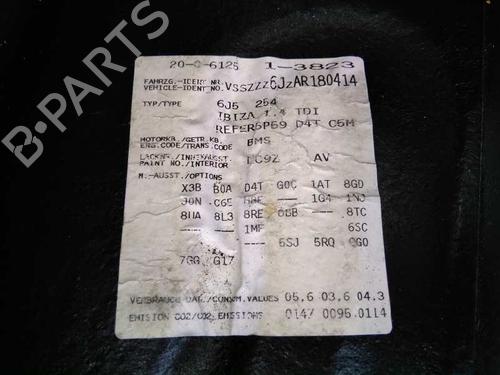 Engine control unit (ECU) SEAT IBIZA IV (6J5, 6P1)  | BP5956681M57 
