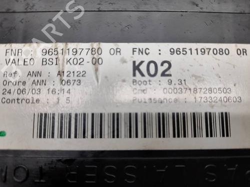Fuse box PEUGEOT 307 (3A/C) 2.0 HDi 90 | BP9524350E1 