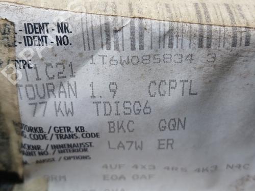 Used Gearbox Gearbox VW TOURAN (1T1, 1T2) 1.9 TDI (105 hp) 34620781 34620781