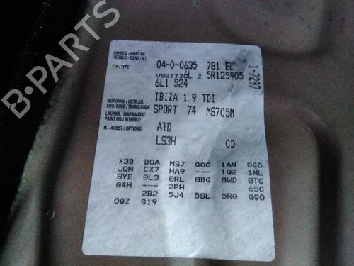 Warning switch SEAT IBIZA III (6L1)  | BP5157731I22 