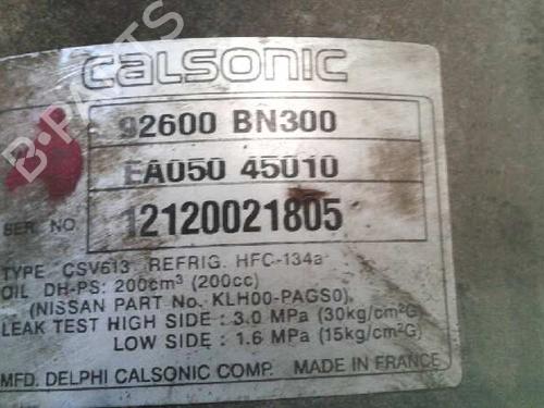 AC compressor NISSAN ALMERA II (N16) 2.2 Di | BP114240M34 