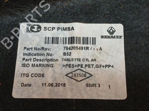 Rear parcel shelf DACIA SANDERO II TCe 90 (B8M1, B8MA, B8AC) | BP34402665C85 - Image 2